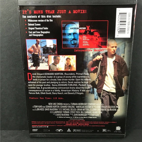 American History X DVD, 1999 Special Edition, Snapcase, Great Condition - Picture 3 of 5